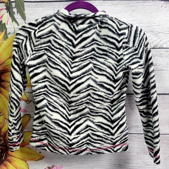 Danskin Zebra Striped Pullover Jacket Size M(7-8) - Picture 11 of 11